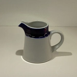 Noritake Primastone stoneware Japan Creamer Blue Stripe - Picture 1 of 8
