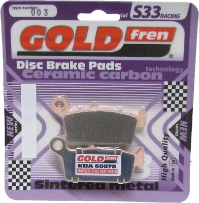 Goldfren S33 Brake Pads Rear For Honda CRF 230 M (Supermoto) 2009-2010 — 第 1/2 张图片