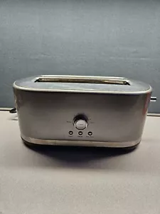 KitchenAid KMT4116CU 4 Slice Long Slot Toaster w High Lift Lever Silver Tested - Picture 1 of 9