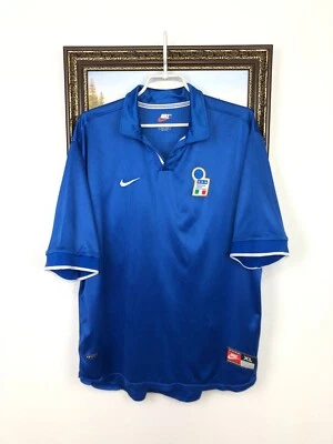 Vintage Nike Italy Home football shirt 1998 Soccer Jersey #18 Baggio Mens Sz XL - Image 1 of 4