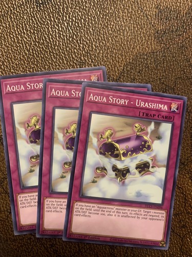 Yu-Gi-Oh! Aqua Story - Urashima Trap Card - Super Rare 1st Edition From Dragons Of Legend 2 - View #5