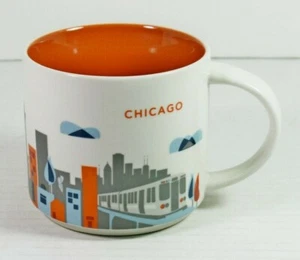 Taza de café Starbucks Chicago 14 oz serie colección You Are Here 2015 - Imagen 1 de 8