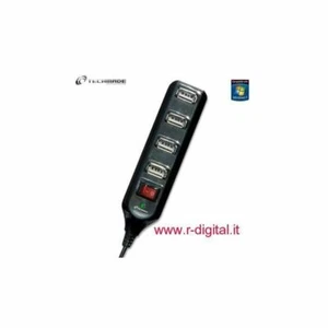 HUB SDOPPIATORE PORTE USB 2.0 CIABATTA INTERRUTORE TRASMISSIONI DATI ADATTATORE - Picture 1 of 1
