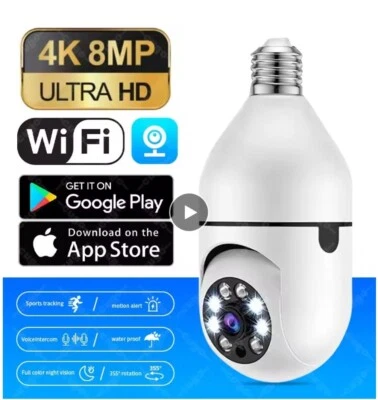 HOUSECURITY TELECAMERA WI-FI VIDEOCAMERA CAM YOSEE AUDIO VIDEO INFRAROSSI LAMPADA LAMPADINA