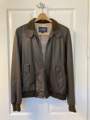 Chaqueta de cuero vintage para hombre Lord & Taylor en marrón Foto 1 de 4