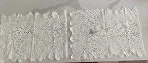 NICE! Antique Vintage Lace Rectangle Ivory Placemat Doily Set of 2 - Picture 1 of 5