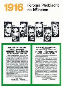 Póster 1916 La Proclamación de la República de Irlanda A3 en inglés e irlandés - Imagen 1 de 1