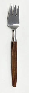 MCM Lundtofte Eckhoff Dansk Stainless W/ Wood Handle Denmark Salad fork - Picture 1 of 3
