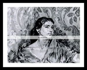 1956-rpt MARIA CALLAS in Norma METROPOLITAN OPERA DEBUT New York Soprano MATTED - Bild 1 von 1