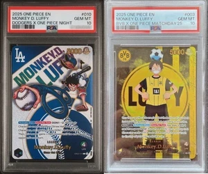 PSA 10 MONKEY D LUFFY ST13-003 BVB DODGERS X ENGLISH - Picture 1 of 2