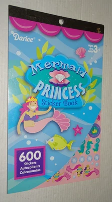 Libro de pegatinas princesa sirena Darice 6 hojas 600 pegatinas 2016 Foto 1 de 4