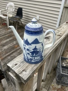 Mottahedeh Vista Alegre Historic Charleston Blue Canton 9 Inch Coffee Pot HC 107 - Picture 1 of 18
