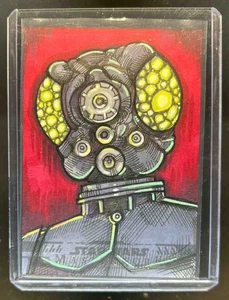 2024 Topps Star Wars Masterwork 4-LOM Artist Auto Sketch Card #1/1 - Picture 1 of 2