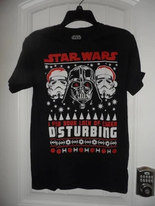 Great Star Wars Hombre Talla S Negro Holiday Spirit Camisa Manga Corta - Imagen 1 de 4