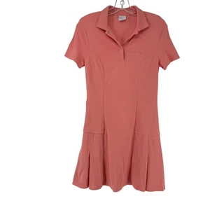 Outdoor Voices Lantana Sport Kleid XS Koralle Kragen Plissee Tennis Golf Polo - Bild 1 von 8