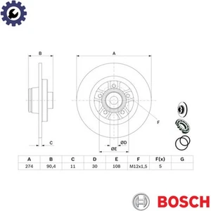 2x BRAKE DISC 0 986 479 F30 FOR RENAULT 82 00 381 148 - Picture 1 of 6