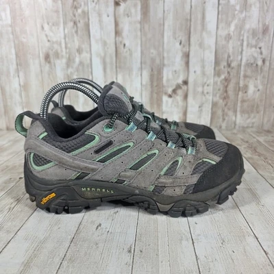 Merrell Moab 2 Waterproof Hiking Trail Shoes Women's Size 7.5W Wide Gray - Image 1 of 4