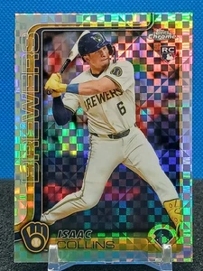 Isaac Collins RC X-Fractor 2025 Topps Chrome #92 Milwaukee Brewers Rookie  - Picture 1 of 7
