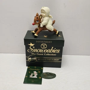 Abt. 56 Snowbabies Rudolph führt den Schlitten 69907 Gästesammlung Ornament - Bild 1 von 8