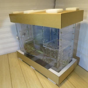 Rare NOS Retro Computer Blue Clear Acrylic ATX Mid Tower Case (Pre-assembled) - Picture 1 of 24