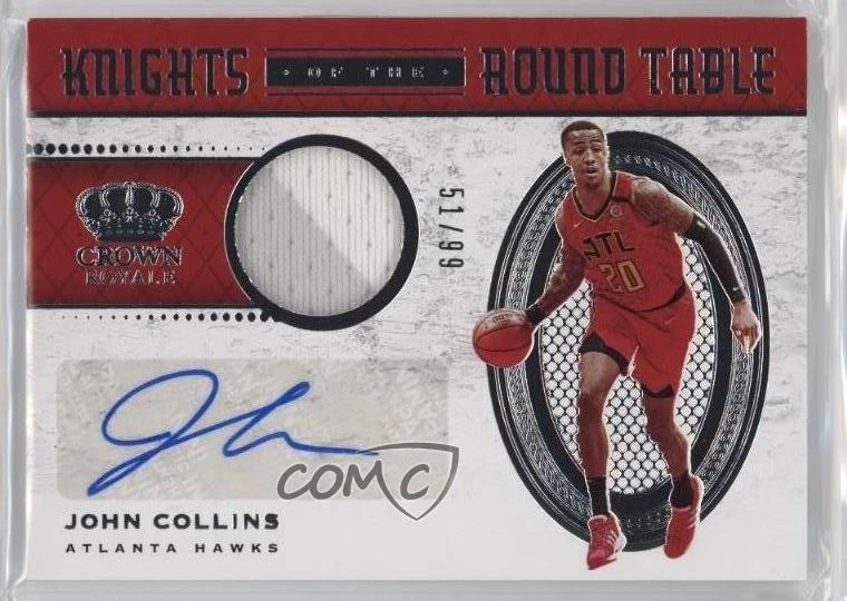 2020 Panini Crown Royale Knights of the Round Table Jersey /99 John Collins Auto - Image 1 of 2