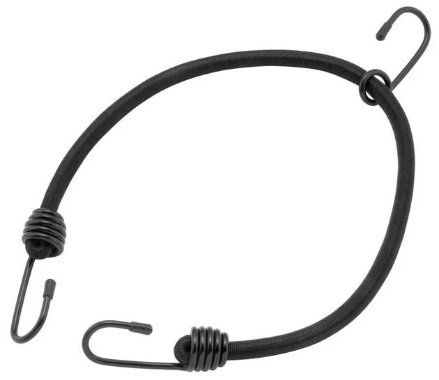 Сверхпрочные шнуры банджи BikeMaster 24 дюйма с 3 крючками черные - Изображение 1 из 1