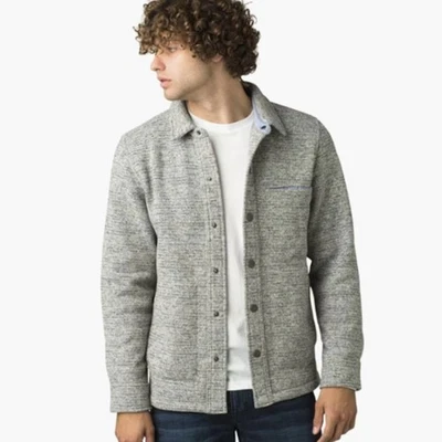 Sobrecamisa ligera de tri hilos térmicos gris claro jaspeado talla XL prAna para hombre Foto 1 de 4