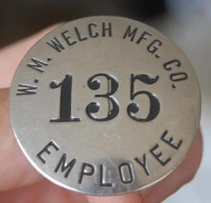 RARE W.M. WELCH SARGENT WELCH SCIENTIFIC COMPANY CHICAGO IL. EMPLOYEE BADGE PIN - Picture 1 of 4