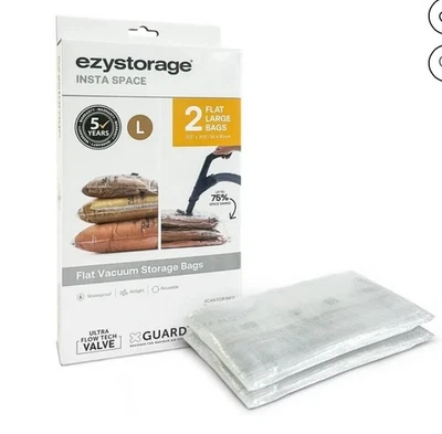 "2 bolsas planas grandes almacenamiento electrónico instalación espacio espacio vacío almacenamiento de ropa 21,6""x 31,5""" Foto 1 de 4