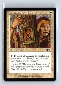 (3x) RUNE OF PROTECTION: GREEN – MTG Magic the Gathering Card – Urza's Saga - Picture 1 of 6