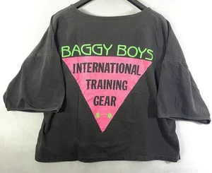 Vintage Baggy Boys International Training Gear Neon Retro 90s Workout Shirt RARE - Picture 1 of 8
