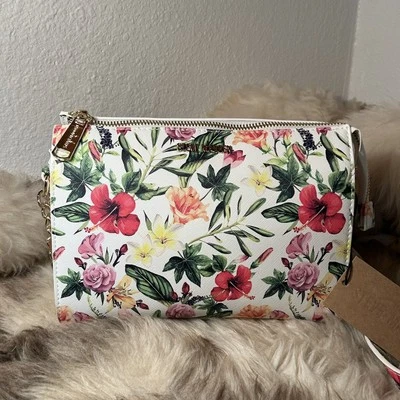 Bandolera Steve Madden Blexi nueva con etiquetas - Hermosa impresión floral en hueso Foto 1 de 4