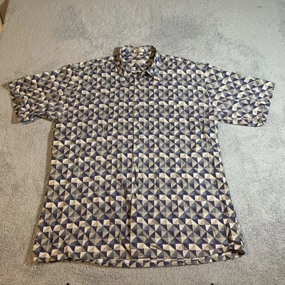 Burma Bibas 100% Cotton 90's Geometric Print Men’s Button Down - Image 1 of 4