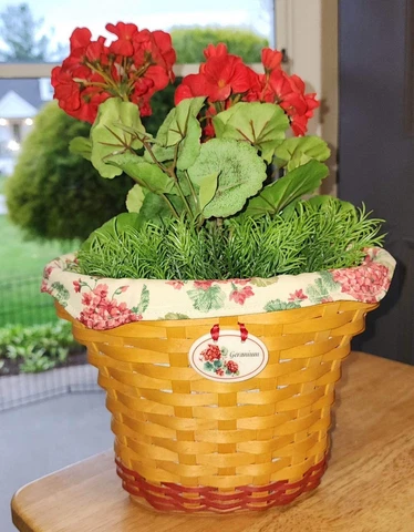 Longaberger geranium vase Cover