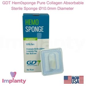 GDT Hem0sponge Pure Collagen resorbierbarer steriler Schwamm Ø10,0 mm Durchmesser - Bild 1 von 5