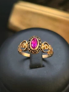 Ring Größe 55 Gelbgold 585 14karat Siegelring Collegering Highschool - Bild 1 von 5