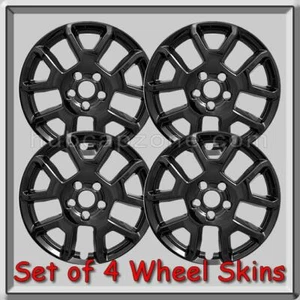 2019-2023 Jeep Renegade Wheel Skins 17" Black Hubcaps Wheel Covers - Picture 1 of 3