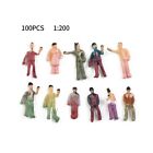 100 Pc Model Train 1:200 Scale Painted Figure Z Scale People Standing Seated New