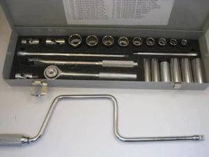 13201 Midland Supply 23 Piece 3/8" Drive Socket Set Standard Made In USA NEW - Picture 1 of 12
