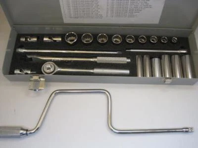 13201 Midland Supply 23 Piece 3/8" Drive Socket Set Standard Made In USA NEW - Image 1 of 4