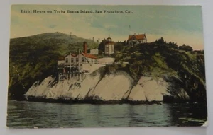 Yerba Buena Island Lighthouse San Francisco California postcard vintage 1912 - Picture 1 of 2