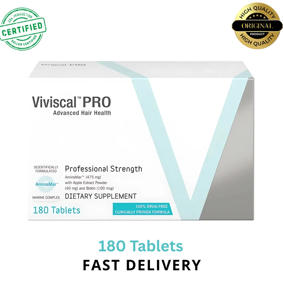 VIVISCAL PRO - Comprimidos Profesionales para el Crecimiento del Cabello 180 Exp. 12/2026 Foto 1 de 4