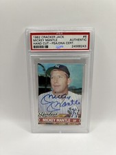 Mickey Mantle Signed 1982 Cracker Jack #6 Card PSA/DNA Auto