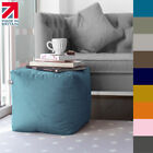 luxury velvet cube foot stool rest seat soft pouffe rucomfy beanbags