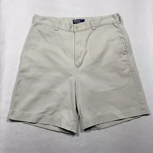 Polo by Ralph Lauren Chino Shorts Men's 34 measures 33 White Flat Front Preppy - Picture 1 of 8