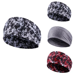 Mens Women Sweat Sweatband Headband Yoga Gym Running Stretch Sports Head Band US - Picture 1 of 24