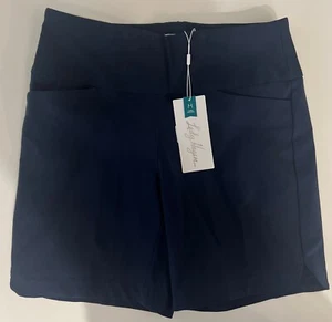 Women's Lady Hagen 7" Inseam Pull On Tummy Control Navy Blue Shorts Size M $65 - Picture 1 of 6