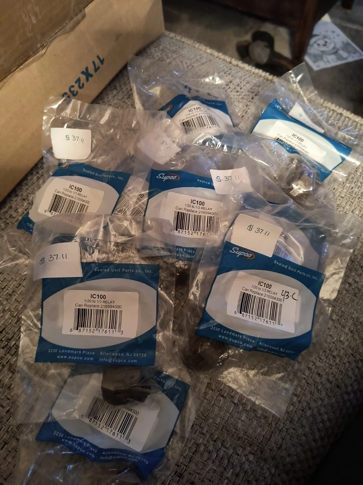 Supco IC100 Refrigerador Compresor PTC Relé de Arranque 216594300 Lote de 9 NUEVO Foto 1 de 4