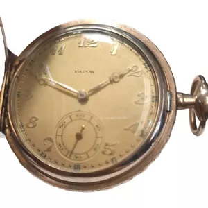 Favor Men's Hunting Case pocket watch GEORGEOUS Condition 2 Inch Diameter - Picture 1 of 5