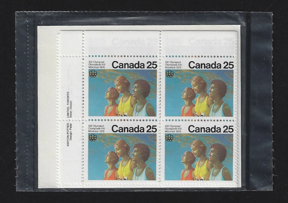 Canada — Set of 4 inscription Corner Blocks — Olympic Medal Ceremony #683 — MNH - Image 1 of 1